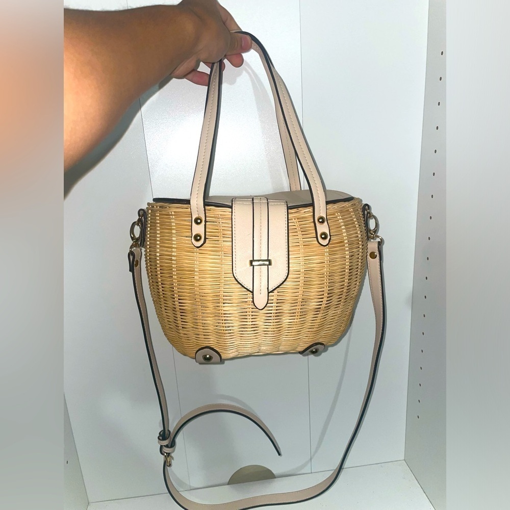 Basket bag✨woven bag straw bag summer purse picnic bag shoulder bag crossbody